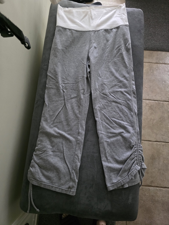 Garage Pants - Garage Gray and White Maternity/Workout Capris